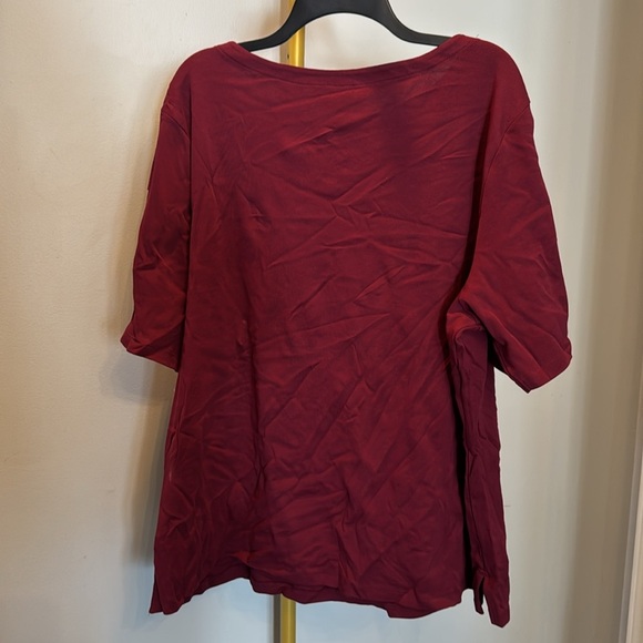 Karen Scott burgundy Core Tshirt NWT 3X - Picture 5 of 11